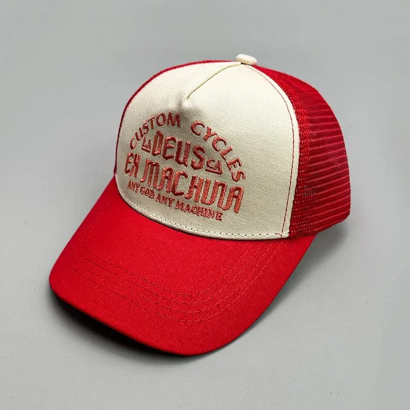 Deus Ex Machina Embroidered Red Cap Stylish