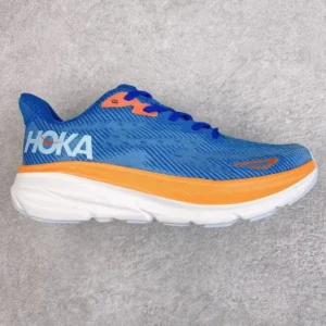 HOKA Blue Orange Running Shoes: Comfortable