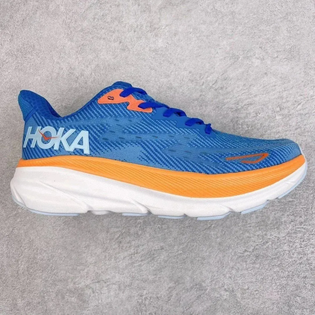HOKA Blue Orange Running Shoes: Comfortable