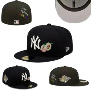 New Era Black Cap with Peach Embro Urban