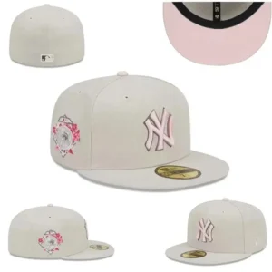 New Era Light Gray Embroidered Yankees Cap
