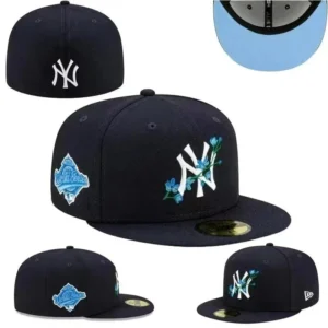 New Era Navy Blue Floral NY Cap Unique Fan