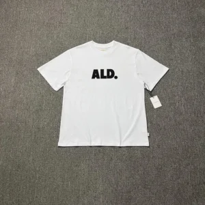 ALD. Branded White Tee: Chic and Effortless