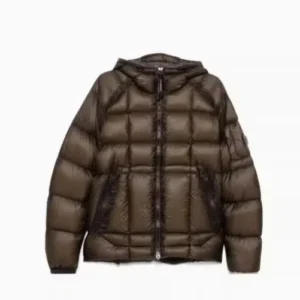 Moncler Dark Brown Down Jacket: Puffy