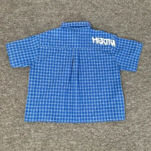 MRKTA Blue Plaid Shirt: Summer Style