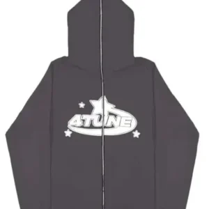 4TUNE Black Hoodie: Star Design for Urban