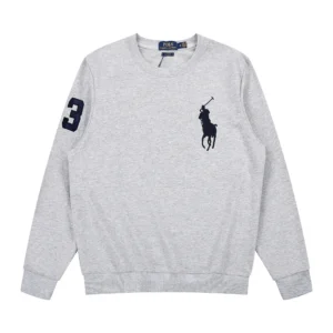 Polo Ralph Lauren Light Gray Sweatshirt: Sporty and Classic!