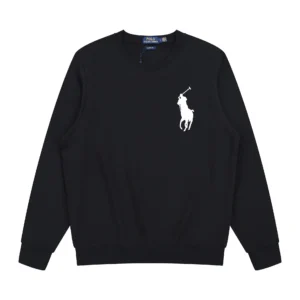 Polo Ralph Lauren Black Sweatshirt: Iconic Equestrian Design