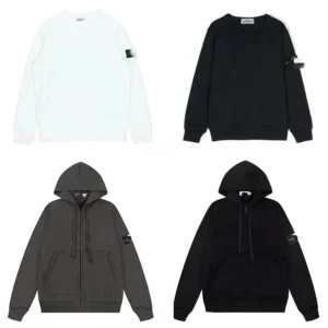 Stone Island White Crew Neck Sweater: Urban