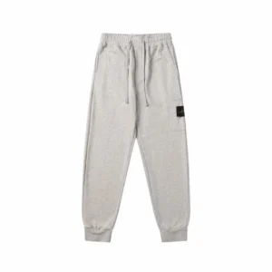 Stone Island Light Gray Joggers: Trendy