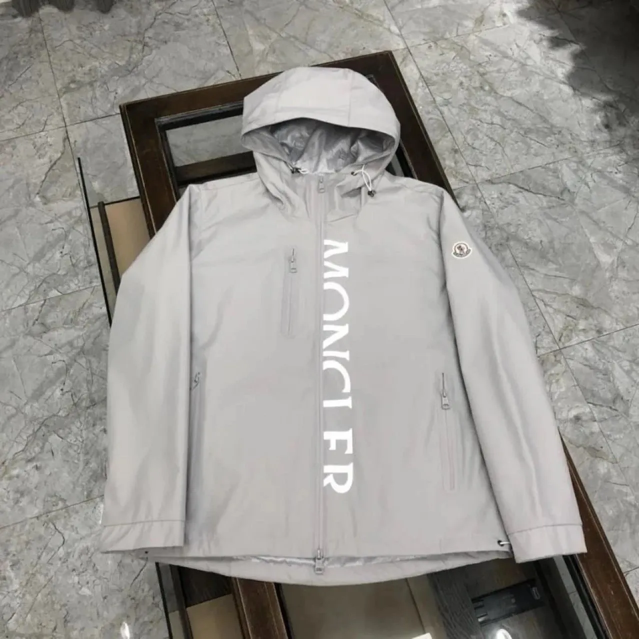 Moncler Light Gray Jacket: Urban inspired