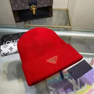 Prada Red Beanie: Luxury Knit for Fashion