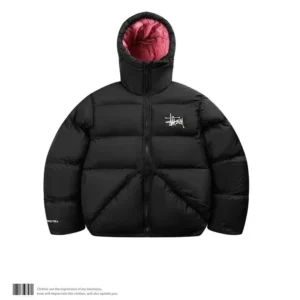 Stussy Black Puffer: Street style Warmth for