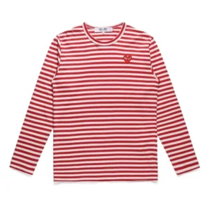 CDG PLAY Red White Long Sleeve