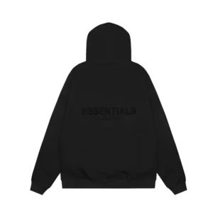 Fear of God Essentials Black Hoodie Street
