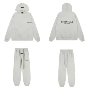 Fear of God ESSENTIALS Light Gray Hoodie & Sweatpants Set
