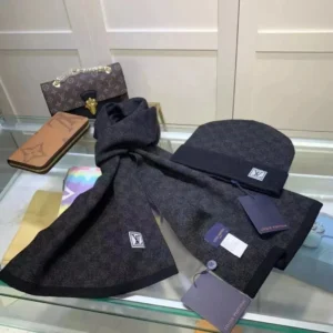 Louis Vuitton Dark Gray Headwear and Scarf