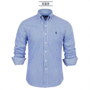 Ralph Lauren Blue Striped Long Sleeve Shirt
