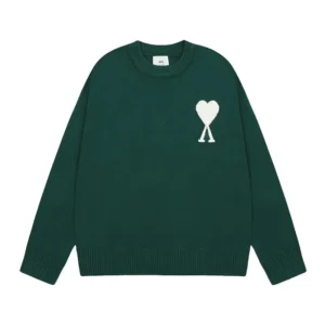 ACNE STUDIOS Dark Green Knit Sweater with