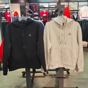 Jordan Black Zip up Hoodie: Sporty