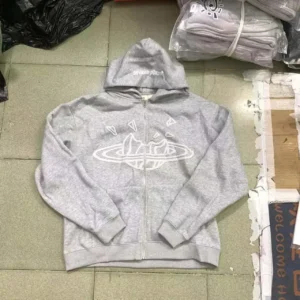 Broken Planet Light Gray Hoodie: Cosmic