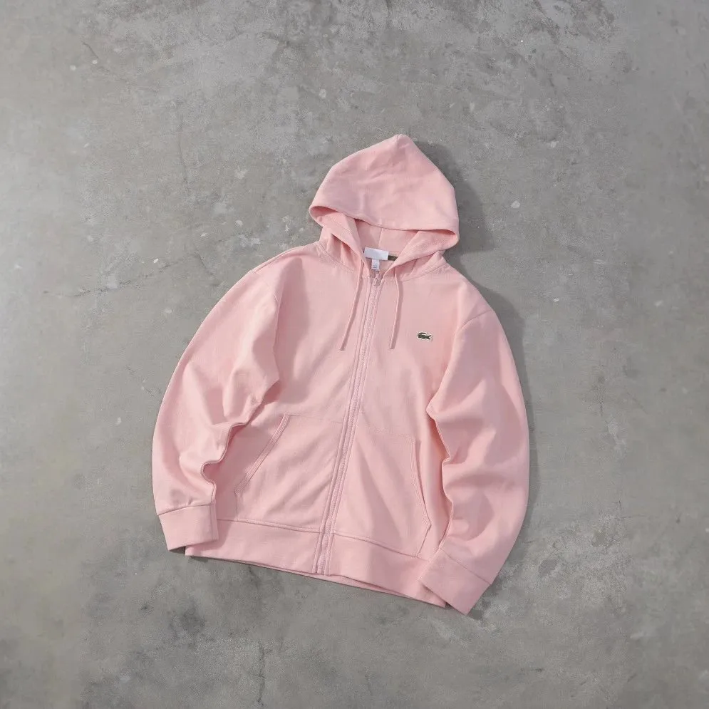 Lacoste Pink Hooded Sweatshirt: Cozy