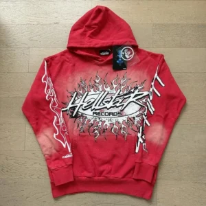 Hellstar Red Hoodie: Rock inspired, Flame
