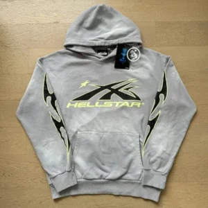 HELLSTAR Gray Hoodie: Cosmic Design for Cool