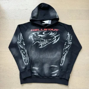 HELLSTAR Black Hoodie: Unique Skull themed