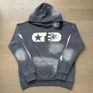 Hellstar Dark Gray Hoodie: Star & Flame