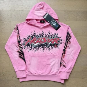HELLSTAR Pink Hoodie: Edgy Design for