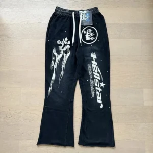 Hellstar Black Graphic Pants Trendy