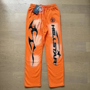 HELLSTAR Orange Flame Pants: Stand Out in