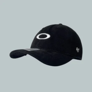 Oakley Black Cap: Bold Logo, Ideal for