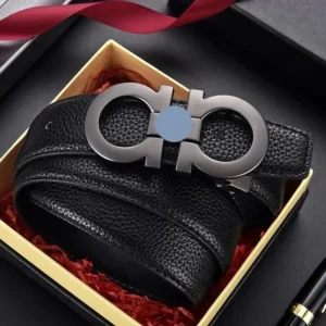 Ferragamo Men's Black Belt: Timeless