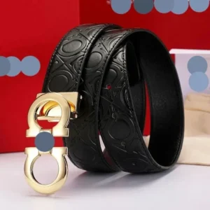 Ferragamo Black Men's Belt: Exquisite