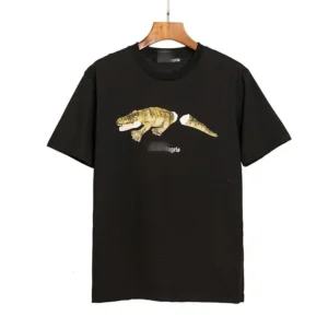 Angels Black T Shirt with Cool Crocodile