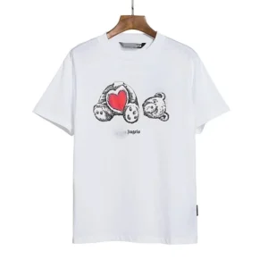 Palm Angels White T Shirt: Adorable Bear