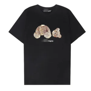 Angels Black Graphic T shirt: Unique Leopard