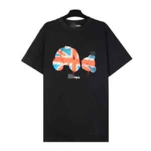 Palm Angels Black Tee: Edgy Graphic, Urban