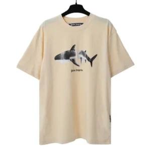 Palm Angels Beige Graphic T Shirt: Cool