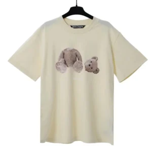 Palm Angels Cream yellow Teddy T shirt