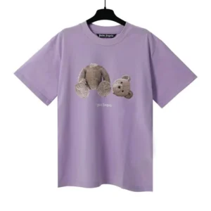 Palm Angels Lavender T Shirt with Teddy: A