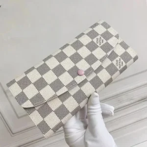 Louis Vuitton Checkered Pink Wallet Luxury