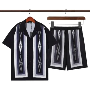 AMIRI Black Geometric Casual Shirt