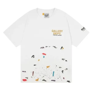 GALLERY DEPT. White Tee: Edgy Paint