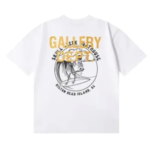 Gallery Dept. White Tee: Retro Isl
