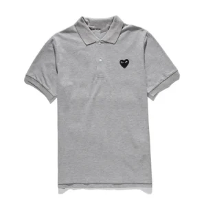 CDG PLAY Grey Polo Heart eyed