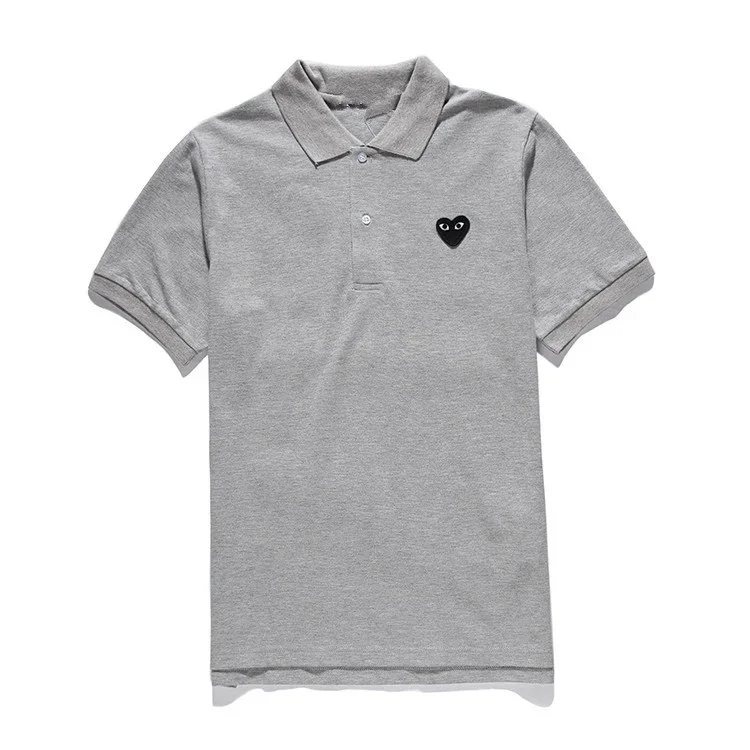 CDG PLAY Grey Polo Heart eyed