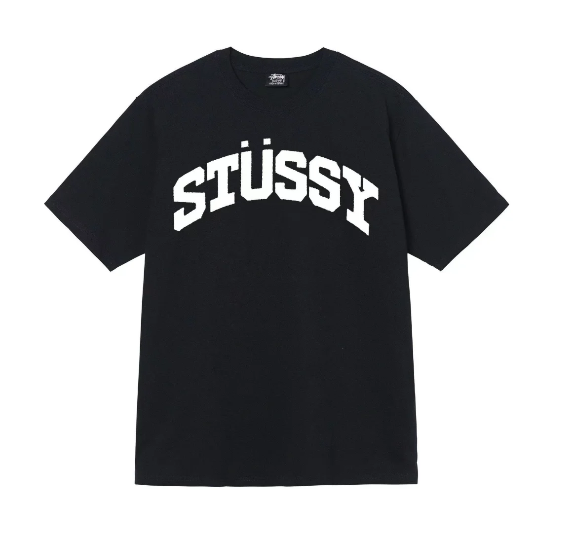 Stussy Black Tee: Streetwear Essential, Bold